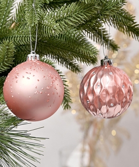 16Pcs Snowflakes Shimmer Christmas Ball Tree Ornaments 