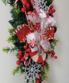 Christmas Tree Wreath, Christmas Door Hanging, Wall D�cor