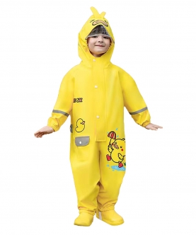 Yellow Duckling Theme Full Jumpsuit Style Raincoat