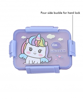 Transparent Lid Double Lock Stainless Steel Lunch Box-Big