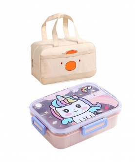 Uni Lunch Box , Lunch Bag & chopsticks & spoon Combo Set