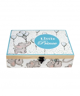 Newborn Little Princess Pinewood Gift Hamper Box Set (Blue)