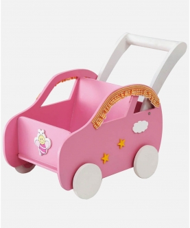 Pink 0 to 12 months Baby Girl Gift Toy Wooden Pram Hamper