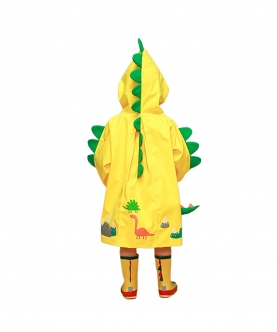 Raincoat - Bright Yellow 3d Dino Theme
