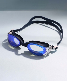 Blue Hologram Uv Protected Swimming Goggles