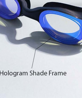 Blue Hologram Uv Protected Swimming Goggles