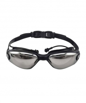 Milky Black Frame Uv Protected Swimming Goggles