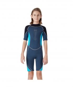 Colorblock 2.5Mm Neoprene Knee Length Kids Swimsuit