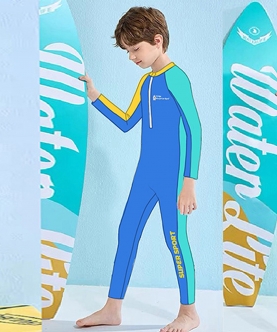 Blue Tri Colour Super Sport Swimwear