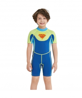 Superhero 2.5Mm Neoprene Knee Length Kids Swimsuit