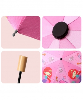 3 Fold Little Mermaid Rain Umbrella