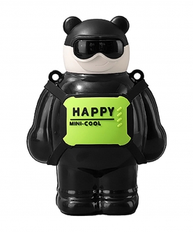Black Happy Ted Stainless Steel Water Bottle For Kids,450Ml