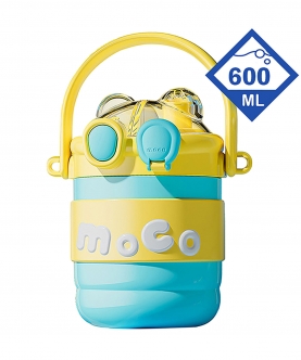 Blue & Yellow 2 Way Lid Style Moco Kids Water Bottle,600Ml