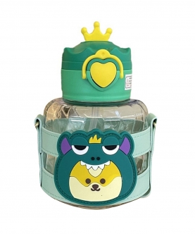 Frog With Crown Lid Water Bottle 600Ml