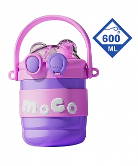 Purple & Pink 2 Way Lid Style Moco Kids Water Bottle,600Ml