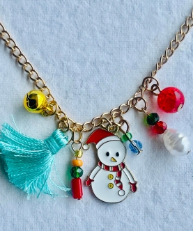 Necklace Snowman Pendant Style  