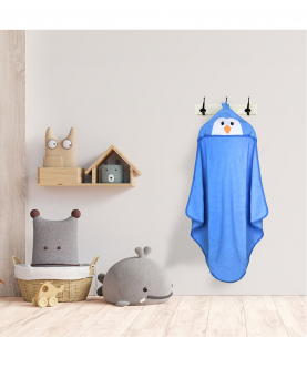 Penguin Blue Animal Hooded Towel
