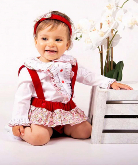 Baby Girl Suspender set 3Pc Set