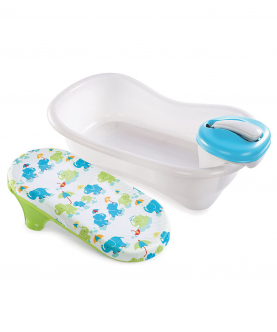 Newborn To Toddler Bath Center & Shower Bath Tub Neutral