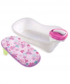 Newborn To Toddler Bath Center & Shower Bath Tub Pink