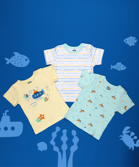 Submarine Seas Baby T-Shirts - 3 Pack