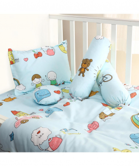 Baby Boys 5pc Quilted Bedding Set