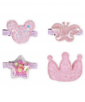 Nadoraa Butterfly Baby Pink Hairclips-4 Pack