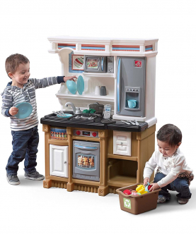 Step2 Lifestyle Custom Kitchen | Play Kitchen & Toy Accessories Set | Kids Kitchen Playset