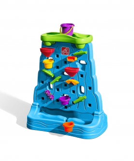 Step2 Waterfall Discovery Wall | Double-Sided Outdoor Water Play Set with 13-Pc Water Accessory Set, Multicolor, Basic