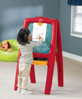Step2 Easel for Two, Chalk and White Boards With 77 Piece Art Kit