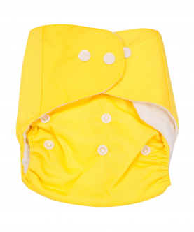 Baby Moo Plain Yellow Reusable Diaper