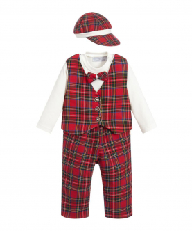 Baby Tartan Outfit Including Hat