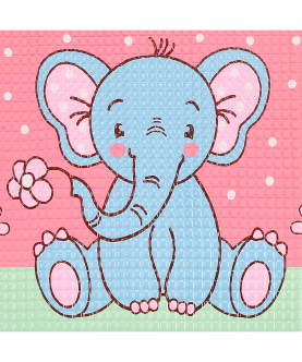 Baby Moo Elephant Pink And Blue Massage Mat