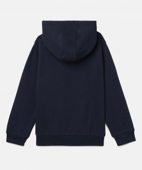 Navy Blue Hoodie With Sequins Hand Embroidered
