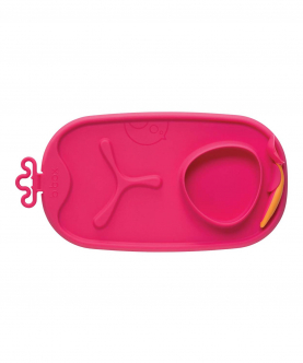 B.box Roll & Go Mealtime Mat-Strawberry Shake Pink