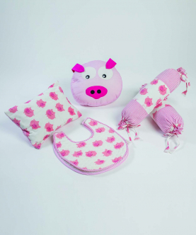 Piggy Printed Baby Bed Set