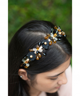 Celestial Star Black and Gold Hairband