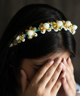Pearl And Sequin Embroidered Hairband