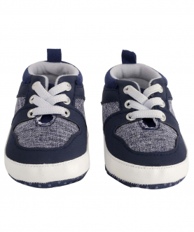 Baby Moo Casual Blue Lace Up Booties