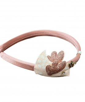 Pink Sequin Alice Band With Stone 
