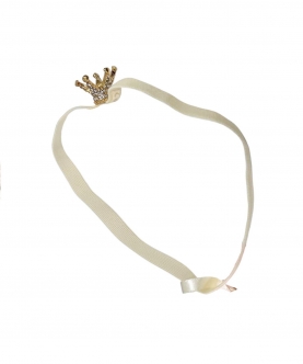 Gold Crown On On A Soft Elastic Headband