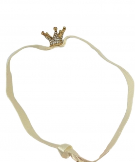 Gold Crown On On A Soft Elastic Headband