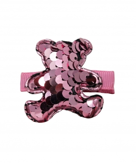 Sequin Teddy Bear On A Clip Colours Available