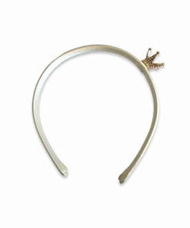 Gold Crown On An Ivory Alice Band