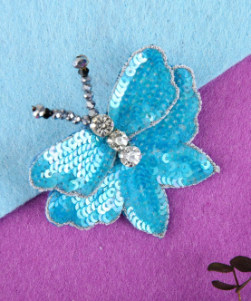 Azure Wings Shimmer Hairclip-Blue