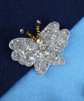 Azure Wings Shimmer Hairclip-Silver