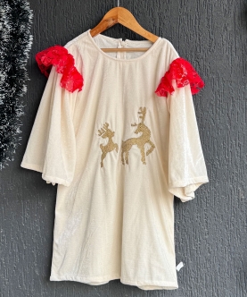 White Reindeer Dress