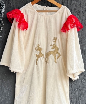 White Reindeer Dress