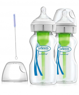 Dr. Brown's Options Wide Neck Bottle 9 Oz (Pack of 2, White)