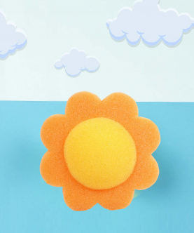Baby Moo Sunflowers Orange 2 Pcs Bath Sponge